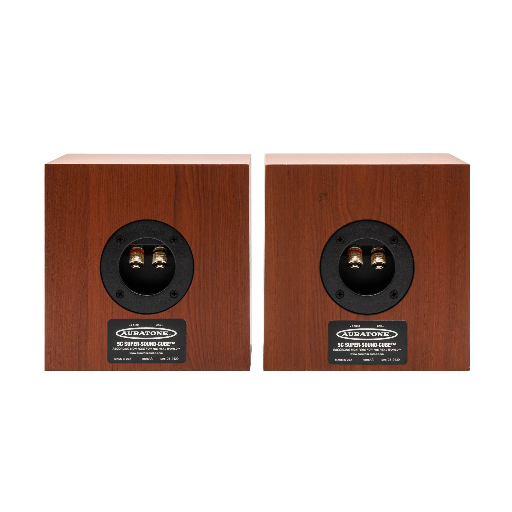 Auratone 5C Super Sound Cube – Mahogany woodgrain, back